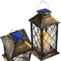 Lampa Solarna Ogrodowa LED Stojąca Latarnia LIRIO 2 IP44 Wisząca Patyna Latarenka LUMILED