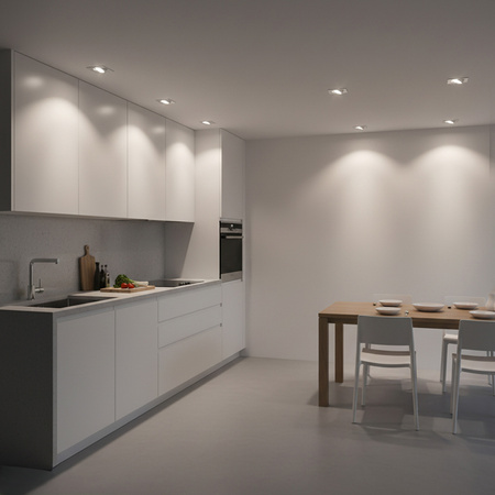 Oprawa HALOGENOWA Podtynkowa Ruchoma GU10 MR16 Kwadrat Biała CASSIO LUMILED