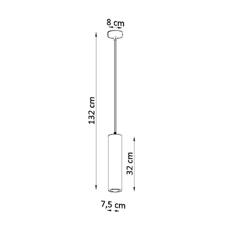Lampa Sufitowa Wisząca Zwis GU10 Tubularna Biała Nowoczesna Nancy Sollux