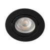 Oprawa sufitowa podtynkowa DALLA GU5.3/GU10 12AC/DC Okrągła Ruchoma Czarna KANLUX