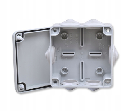 Puszka Instalacyjna Natynkowa Hermetyczna S-BOX 106 100x100x50 IP65 6 Dławików PAWBOL