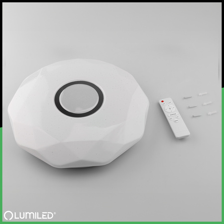 Plafon LED Lampa Sufitowa Natynkowa WESTA 48W CCT Biały Okrągły 40cm + PILOT LUMILED