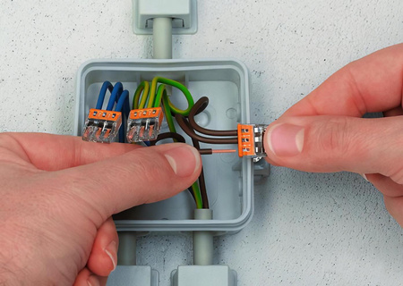 100x Złączka Instalacyjna Szybkozłączka WAGO 2273-205 na DRUT 5x0,5-2,5mm