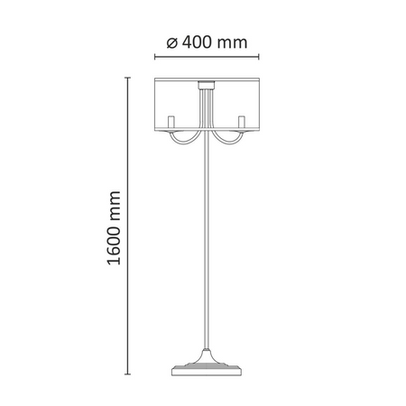 Lampa podłogowa stojąca Soho 3xE14 GOLDLUX (Polux) czarna