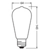 Żarówka LED ST64 E27 6.5W = 55W 730lm 2700K Ciepła Biała FILAMENT LEDVANCE