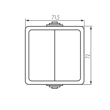 Łącznik Zwierny Świecznikowy 10A Kwadratowy Szary TEKNO Kanlux