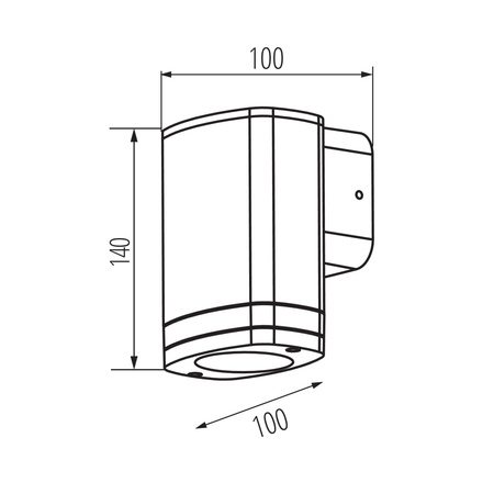 Kinkiet Ogrodowy Lampa Elewacyjna Zewnętrzna GU10 IP54 Natynkowa Czarna ZEVI Kanlux