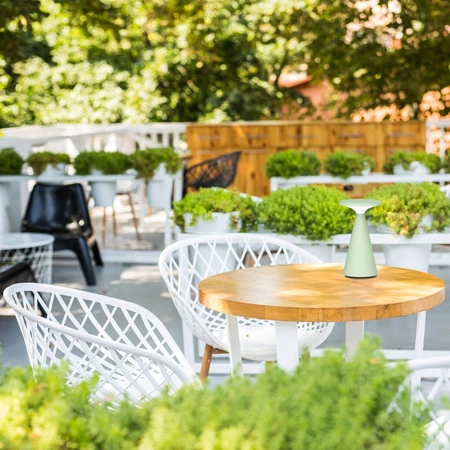 Lampka Stołowa LED Zewnętrzna Dekoracyjna 1.8W 160lm 2700K Ciepła Zielony IP44 Ściemnialna Paros Sanico Goldlux