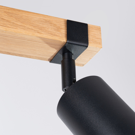 Lampa Sufitowa Oprawa Natynkowa SPOT TUBA Reflektor 2x GU10 Tubularna Czarna Brązowa Skandynawska Fager Sollux