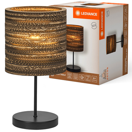 Lampa Stołowa Oprawa Biurkowa Stojąca Dekoracyjna E27 Brązowy USB-C Decor Ledvance