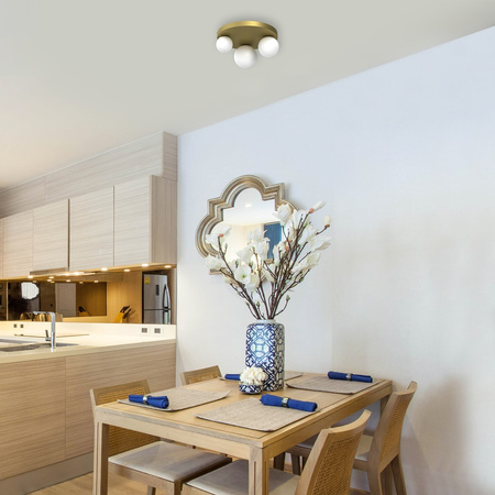 Lampa Sufitowa BIBIONE Złota 3xG9 Milagro