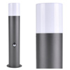 Lampa Ogrodowa LED Słupek E27 TUBA NISKA Grafit 44cm DALLAS GOLDLUX (Polux) Z Czujnikiem Ruchu I Zmierzchu