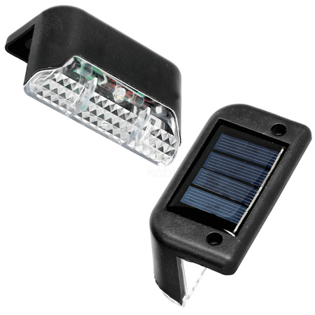 Naświetlacz LED Solarny Zewnętrzny Ogrodowy 0.06W lm 3000K Ciepły z Czujnikiem Zmierzchu IP44 Czarny Photon Kobi