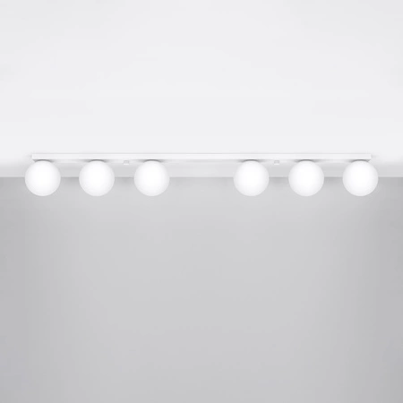 Lampa Sufitowa Listwa Oświetleniowa 6x G9 Kula Biała Nowoczesna Yoli Sollux