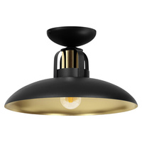 Lampa Sufitowa FELIX Czarna Złota 1xE27 Milagro