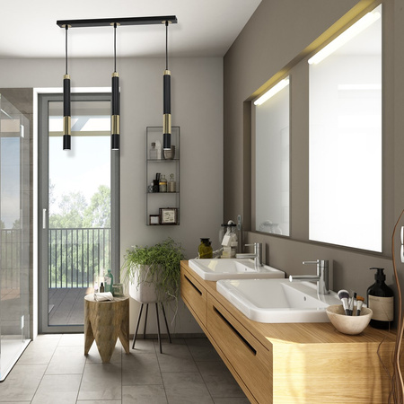 Lampa wisząca czarno-złota MiLAGRO DALLAS + 3xGU10 3W LED