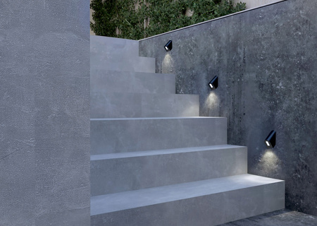 Lampa Ogrodowa Zewnętrzna Kinkiet Elewacyjny Oprawa Natynkowa LED 3W 130lm 3000K Ciepła Czarna Wodoodporna IP54 Nowoczesna CLINE 11377 Nowodvorski