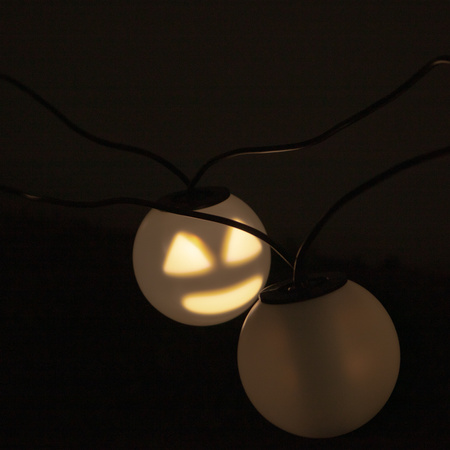 Girlanda świąteczna 8x LED bateryjna dekoracyjna bałwanki duszki 4,33m grająca biała +USB C