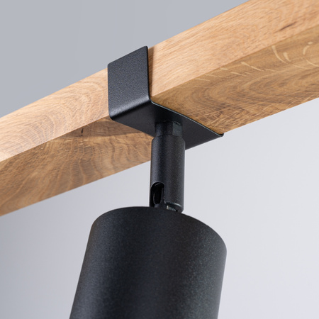 Lampa Sufitowa Oprawa Natynkowa SPOT TUBA Reflektor 3x GU10 Tubularna Czarna Brązowa Skandynawska Fager Sollux