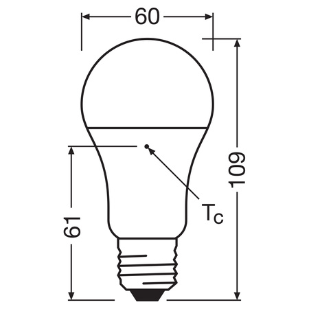 Żarówka LED A60 E27 10W = 75W 1055lm 2700K Ciepła 150° VALUE CLASSIC Osram