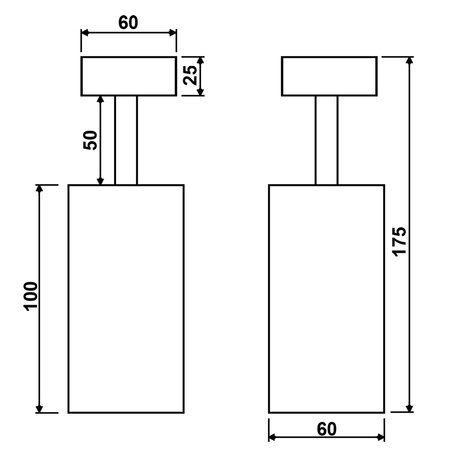 Lampa sufitowa QUALIS SPOT Reflektor Oprawa Halogenowa GU10 Czarna