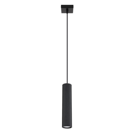 Lampa Wisząca Sufitowa Zwis Tuba Spot 1x GU10 Czarna Karbon Deep Space SL.1573 Sollux