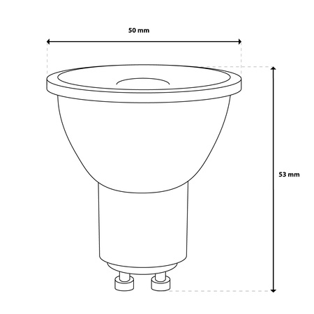 10x Żarówka LED GU10 Reflektor PAR16 3,4W = 40W 470LM 4000K Neutralna 38° LUMILED