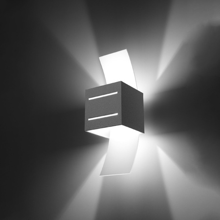 Lampa Ścienna Kinkiet G9 Kwadratowa Biała Nowoczesna Loreto Sollux