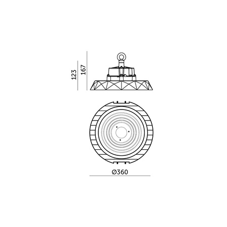 Oprawa Przemysłowa Lampa LED High Bay 200W 36000lm 4000K Neutralna Czarna IP65 IK09 Anica Pro Kobi