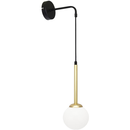 Kinkiet lampa ścienna czarny mosiądz MiLAGRO PARMA 1x E14