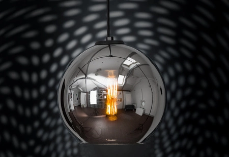 Lampa Sufitowa Wisząca E27 Chrom Nowoczesna POLARIS 9056 Nowodvorski