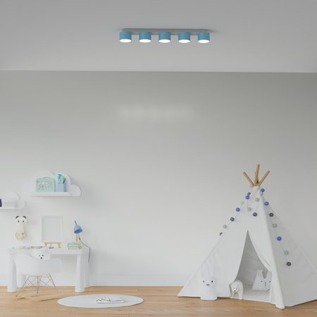 Lampa Sufitowa DIXIE Niebieska Biała 5xGX53 Milagro