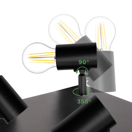 Lampa Sufitowa Plafon SPOT TUBA Reflektor Oprawa Halogenowa 4x E27 GLASA LUMILED