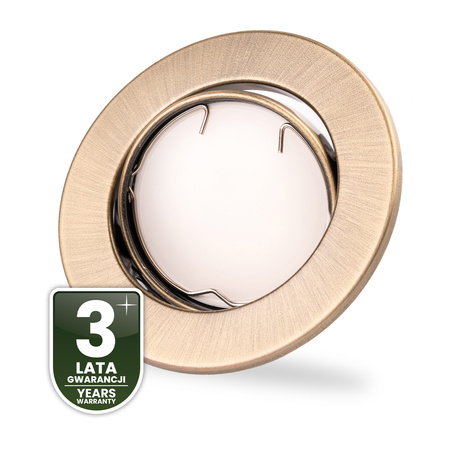 Oprawa HALOGENOWA Podtynkowa Ruchoma Okrągła AURELI Antyk Blacha MR16 GU10