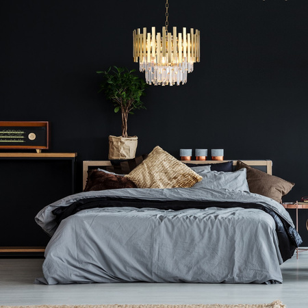 Lampa Wisząca Sufitowa Żyrandol ASPEN Złota 6xE14 Milagro