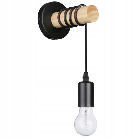 Lampa Ścienna Wisząca Kinkiet Spot E27 Czarny Brązowy Eos Masterled