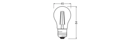 Żarówka LED P45 E27 1W = 15W 136lm 2700K Ciepła 300° Filament Performance Class Ledvance