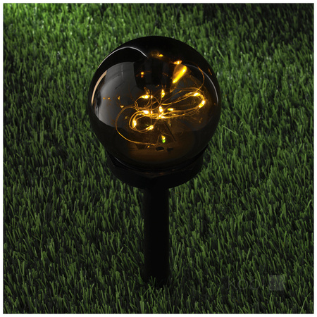 Lampa Solarna Ogrodowa Słupek Zewnętrzny Stojący LED 3000K Ciepła IP44 Czarny Globe Kobi