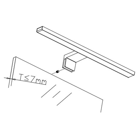 KINKIET ŁAZIENKOWY BESTA LED 8W 4000K 40CM IP44 CZARNY