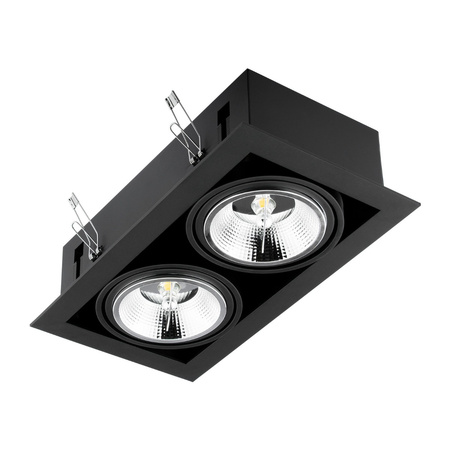 Oprawa Podtynkowa Halogenowa Ruchoma 2x GU10 ES111 Prostokątna Czarna