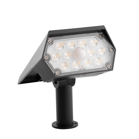 Reflektor Solarny LED Lampa Kierunkowa Wbijana IP44 Czujnik Zmierzchu