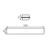 Oprawa Lampa Hermetyczna LED 66W 150cm 10000lm 4000K Neutralna 115° IP65 IK08 Natynkowa Kanlux