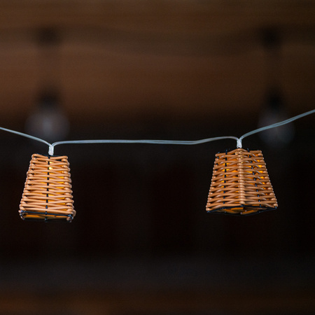 Girlanda Solarna Ogrodowa 10x LED Koszyczki 2m Ozdobne Dekoracja Lampki