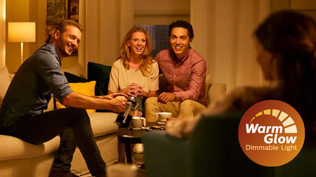 Żarówka LED E27 A60 10.5W = 100W 1521lm 2200-2700K Ciepła CRI90 FILAMENT Ściemnialna WarmGlow Philips