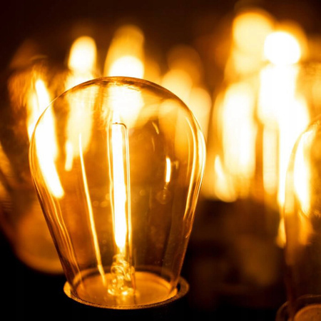 5-PAK Żarówka LED E27 ST14 1,3W = 10W 2200K Ciepła 110lm Filament do Girlandy LUMILED
