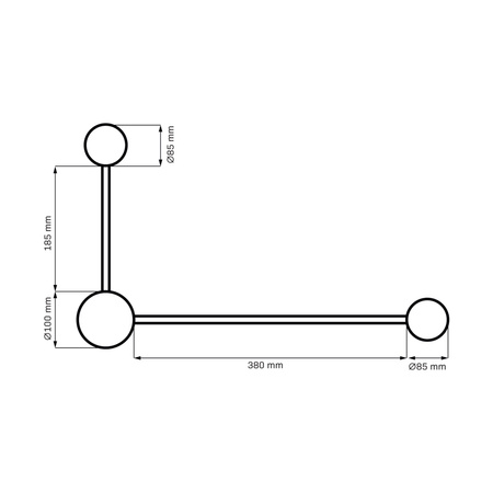 Kinkiet Ścienny Lampa Oprawa Natynkowa 2x GX53 Czarny JOY Sanico Goldlux