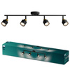 Lampa Sufitowa Reflektor 4x GU10 Czarna-Miedziana Niall Philips