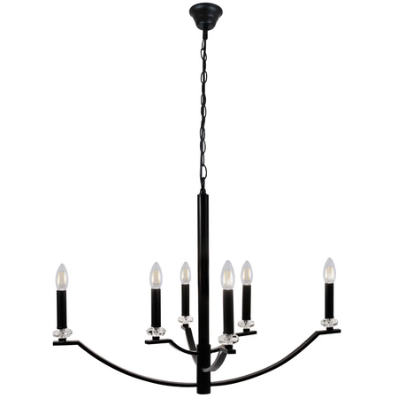 Lampa Wisząca Sufitowa Żyrandol HIMS 6xE14 120cm - GOLDLUX (Polux)