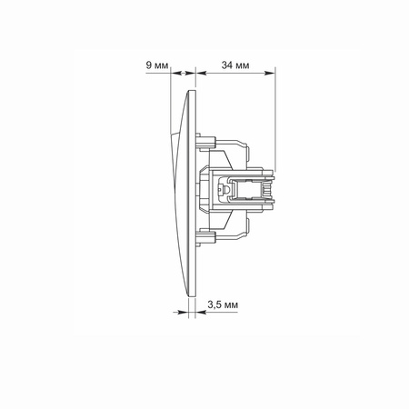 Przełącznik Włącznik Schodowy 3-biegunowy 10A Natynkowy Czarny BINERA VIDEX