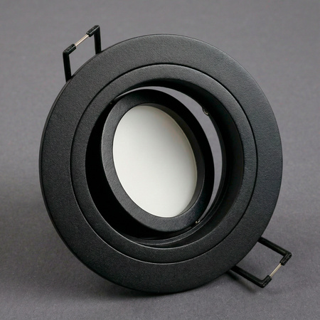 Oprawa HALOGENOWA Podtynkowa Ruchoma GU10 MR16 Okrągła Czarna CASSIO LUMILED